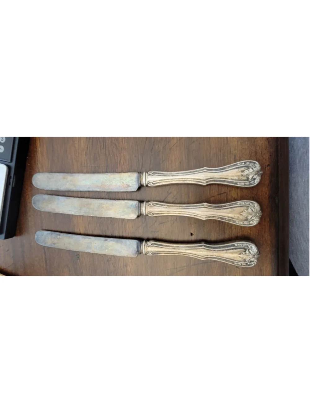 Antique English Sterling Silver Dinner Knives.